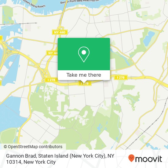Mapa de Gannon Brad, Staten Island (New York City), NY 10314