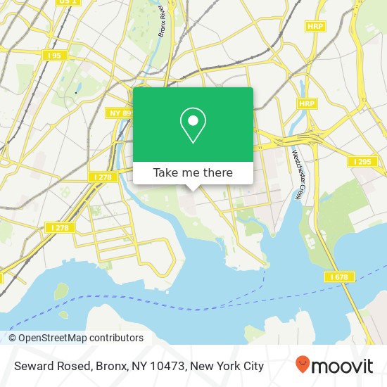 Mapa de Seward Rosed, Bronx, NY 10473