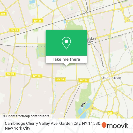 Mapa de Cambridge Cherry Valley Ave, Garden City, NY 11530