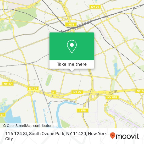 Mapa de 116 124 St, South Ozone Park, NY 11420