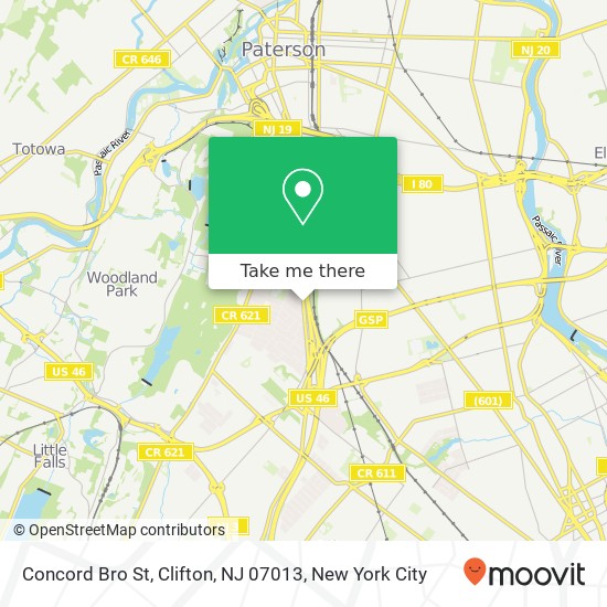 Concord Bro St, Clifton, NJ 07013 map