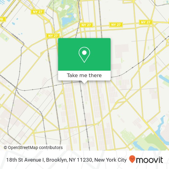 Mapa de 18th St Avenue I, Brooklyn, NY 11230