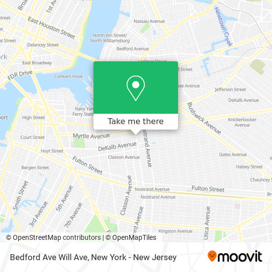 Mapa de Bedford Ave Will Ave