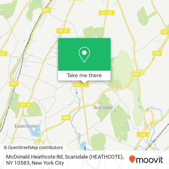 Mapa de McDonald Heathcote Rd, Scarsdale (HEATHCOTE), NY 10583