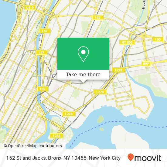 152 St and Jacks, Bronx, NY 10455 map