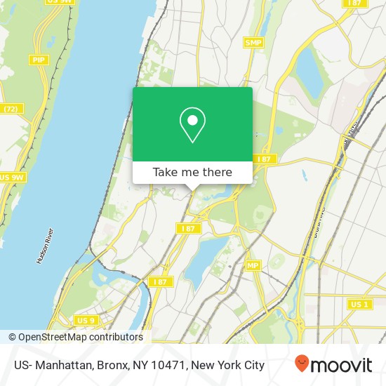 US- Manhattan, Bronx, NY 10471 map