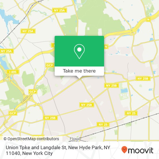 Mapa de Union Tpke and Langdale St, New Hyde Park, NY 11040