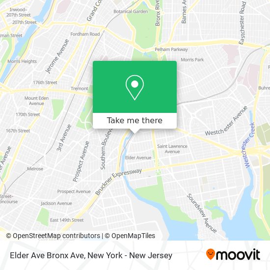 Elder Ave Bronx Ave map