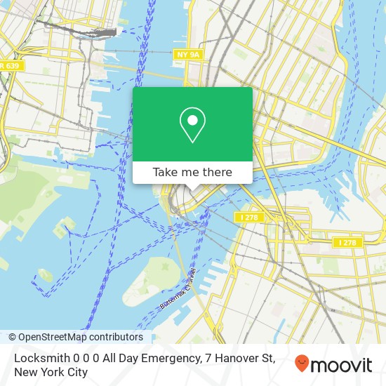 Locksmith 0 0 0 All Day Emergency, 7 Hanover St map