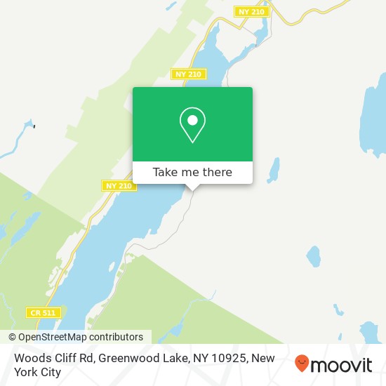 Mapa de Woods Cliff Rd, Greenwood Lake, NY 10925