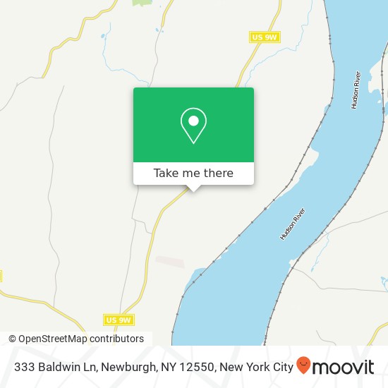 Mapa de 333 Baldwin Ln, Newburgh, NY 12550