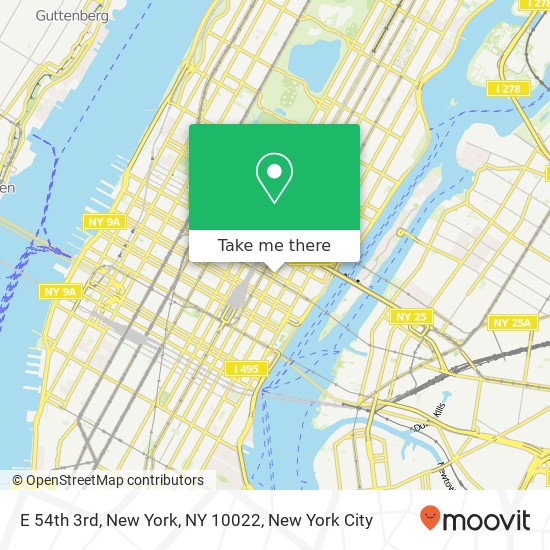 E 54th 3rd, New York, NY 10022 map