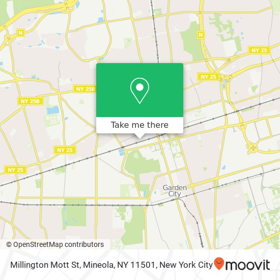 Mapa de Millington Mott St, Mineola, NY 11501