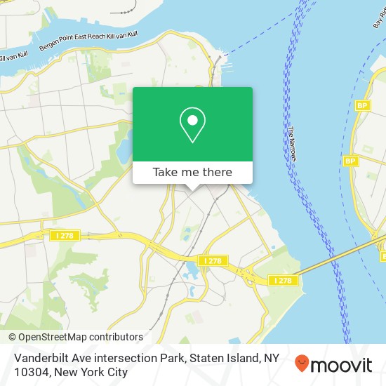 Mapa de Vanderbilt Ave intersection Park, Staten Island, NY 10304