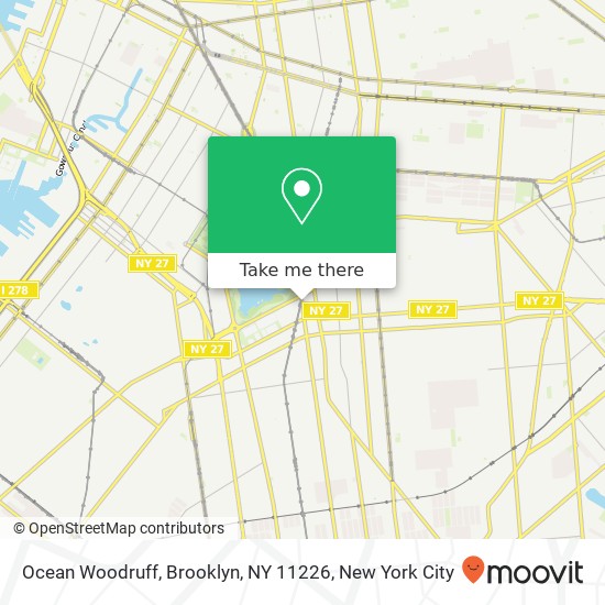 Mapa de Ocean Woodruff, Brooklyn, NY 11226