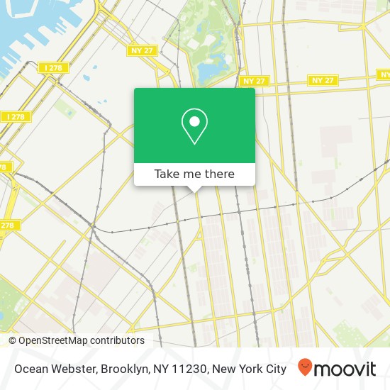 Mapa de Ocean Webster, Brooklyn, NY 11230
