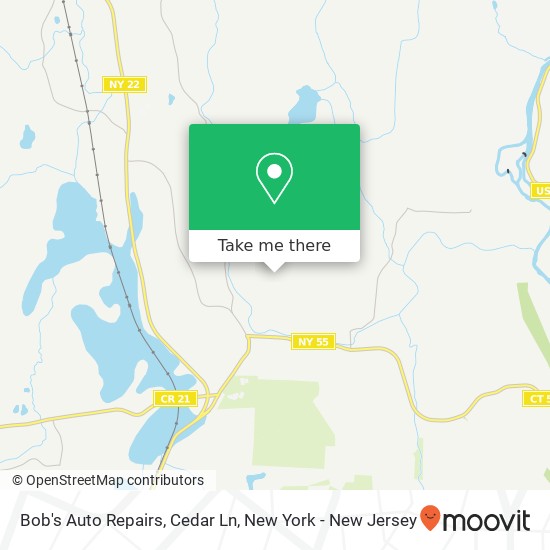 Mapa de Bob's Auto Repairs, Cedar Ln