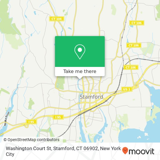 Washington Court St, Stamford, CT 06902 map