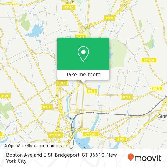 Boston Ave and E St, Bridgeport, CT 06610 map