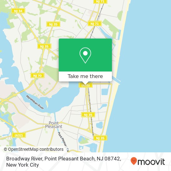 Broadway River, Point Pleasant Beach, NJ 08742 map