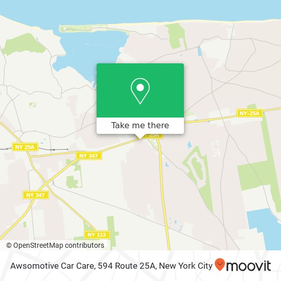 Mapa de Awsomotive Car Care, 594 Route 25A