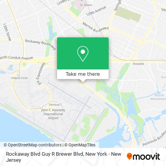 Mapa de Rockaway Blvd Guy R Brewer Blvd