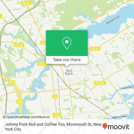 Mapa de Johnny Pork Roll and Coffee Too, Monmouth St