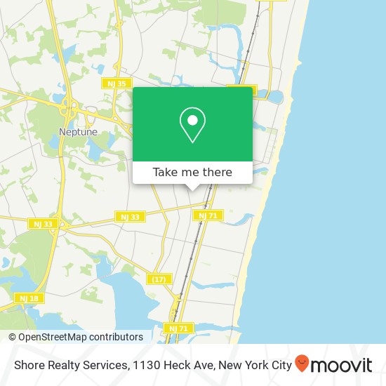 Mapa de Shore Realty Services, 1130 Heck Ave