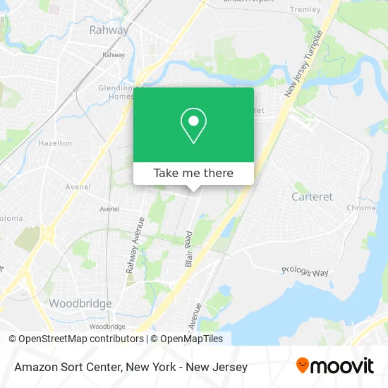 Amazon Sort Center map