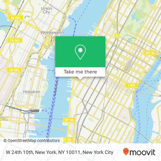 W 24th 10th, New York, NY 10011 map