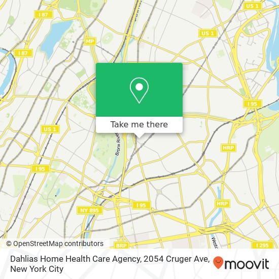 Dahlias Home Health Care Agency, 2054 Cruger Ave map