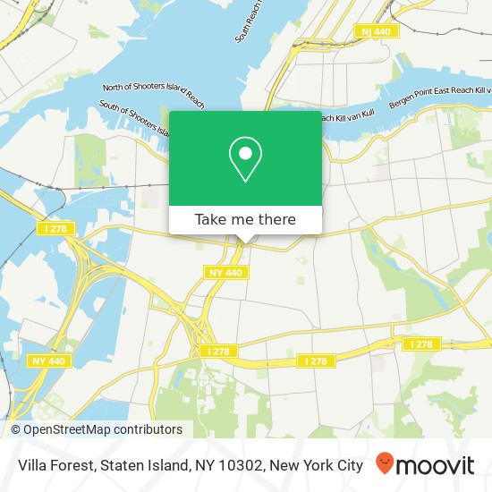 Mapa de Villa Forest, Staten Island, NY 10302