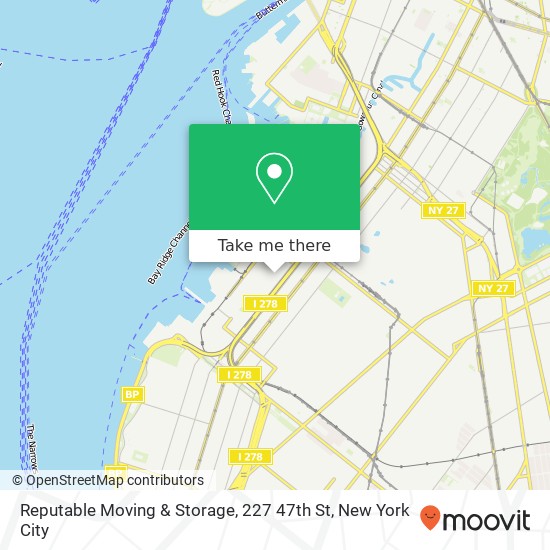 Mapa de Reputable Moving & Storage, 227 47th St