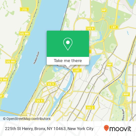 Mapa de 225th St Henry, Bronx, NY 10463