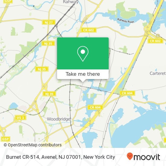 Burnet CR-514, Avenel, NJ 07001 map