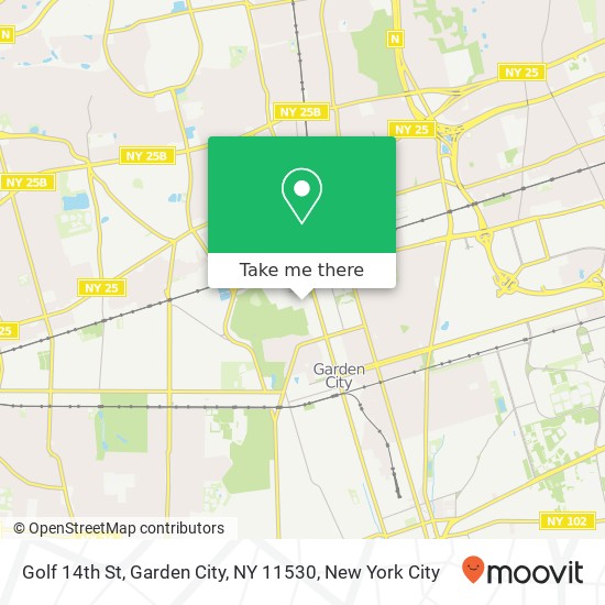 Mapa de Golf 14th St, Garden City, NY 11530