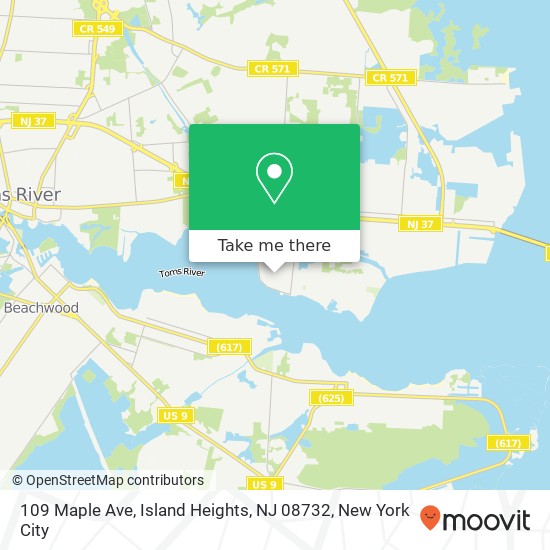 109 Maple Ave, Island Heights, NJ 08732 map