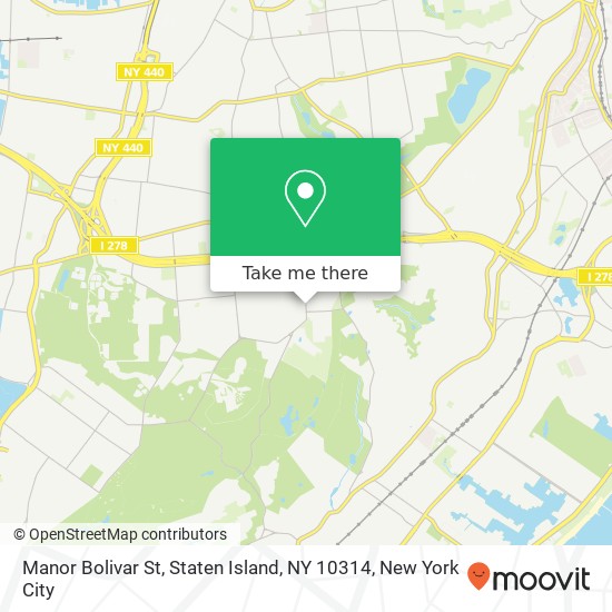 Mapa de Manor Bolivar St, Staten Island, NY 10314