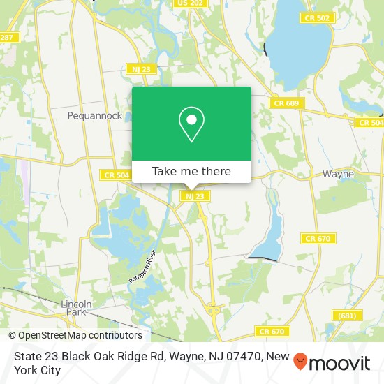 State 23 Black Oak Ridge Rd, Wayne, NJ 07470 map