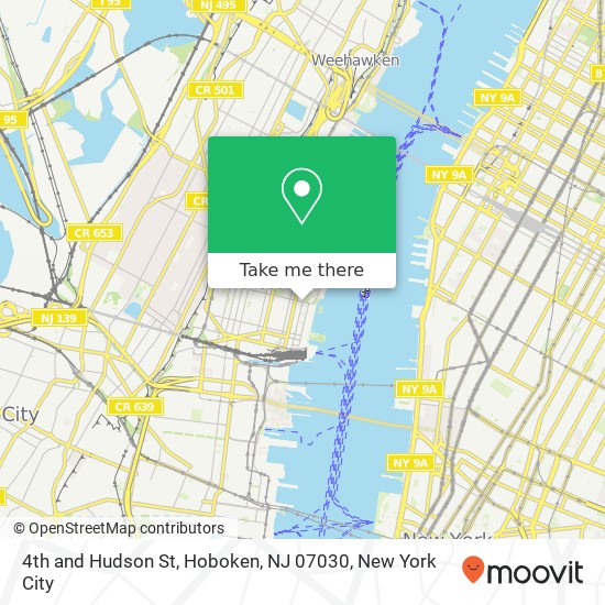 4th and Hudson St, Hoboken, NJ 07030 map