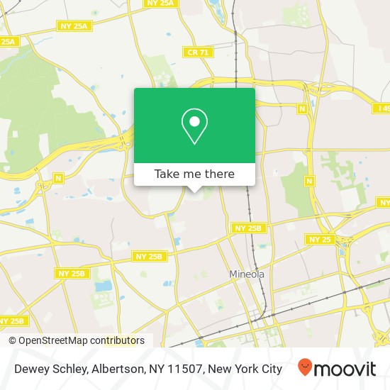 Mapa de Dewey Schley, Albertson, NY 11507