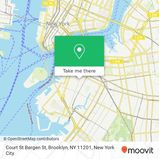 Mapa de Court St Bergen St, Brooklyn, NY 11201