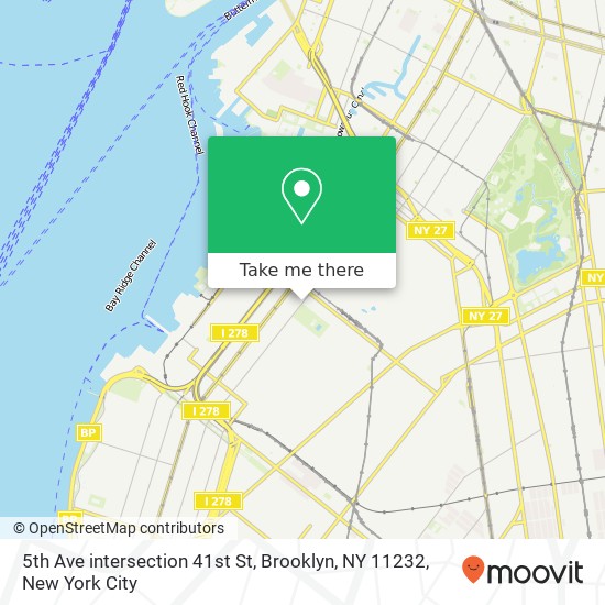 Mapa de 5th Ave intersection 41st St, Brooklyn, NY 11232