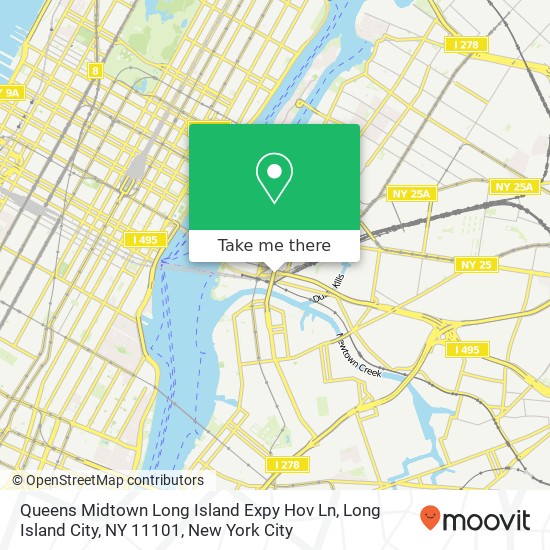 Queens Midtown Long Island Expy Hov Ln, Long Island City, NY 11101 map