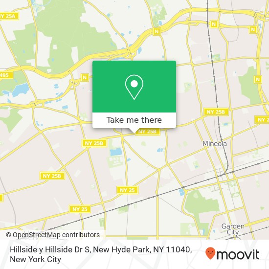 Hillside y Hillside Dr S, New Hyde Park, NY 11040 map