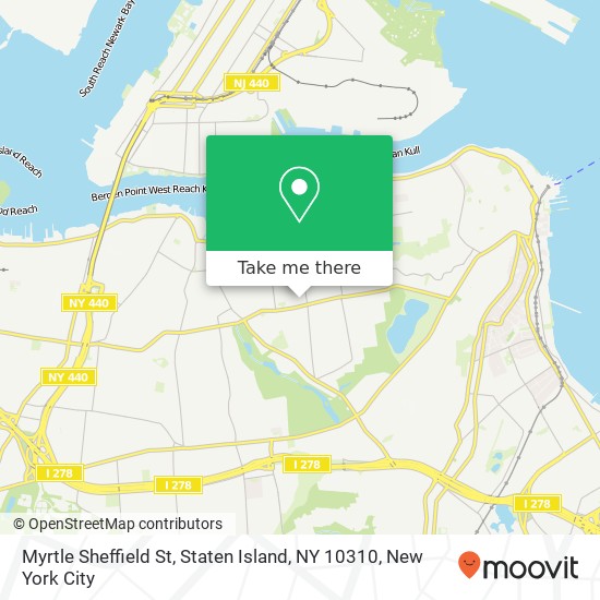 Myrtle Sheffield St, Staten Island, NY 10310 map