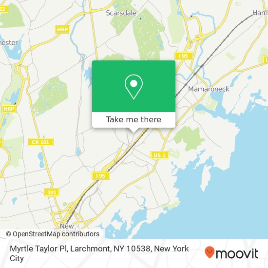 Mapa de Myrtle Taylor Pl, Larchmont, NY 10538