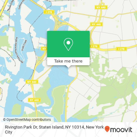 Mapa de Rivington Park Dr, Staten Island, NY 10314