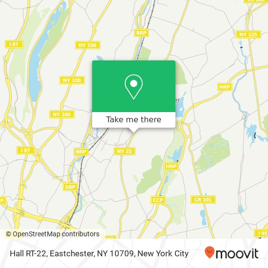 Mapa de Hall RT-22, Eastchester, NY 10709