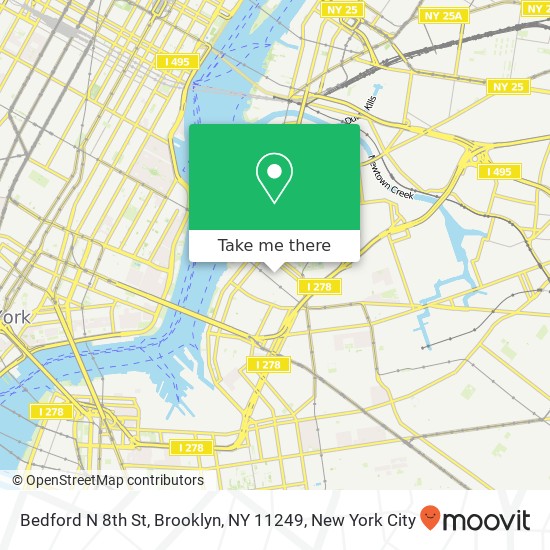 Bedford N 8th St, Brooklyn, NY 11249 map